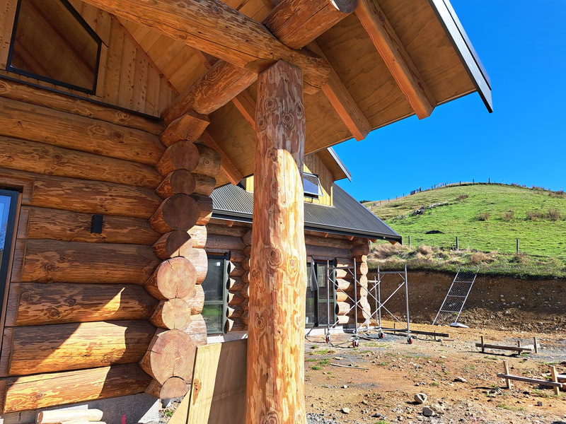 Log Verandah posts