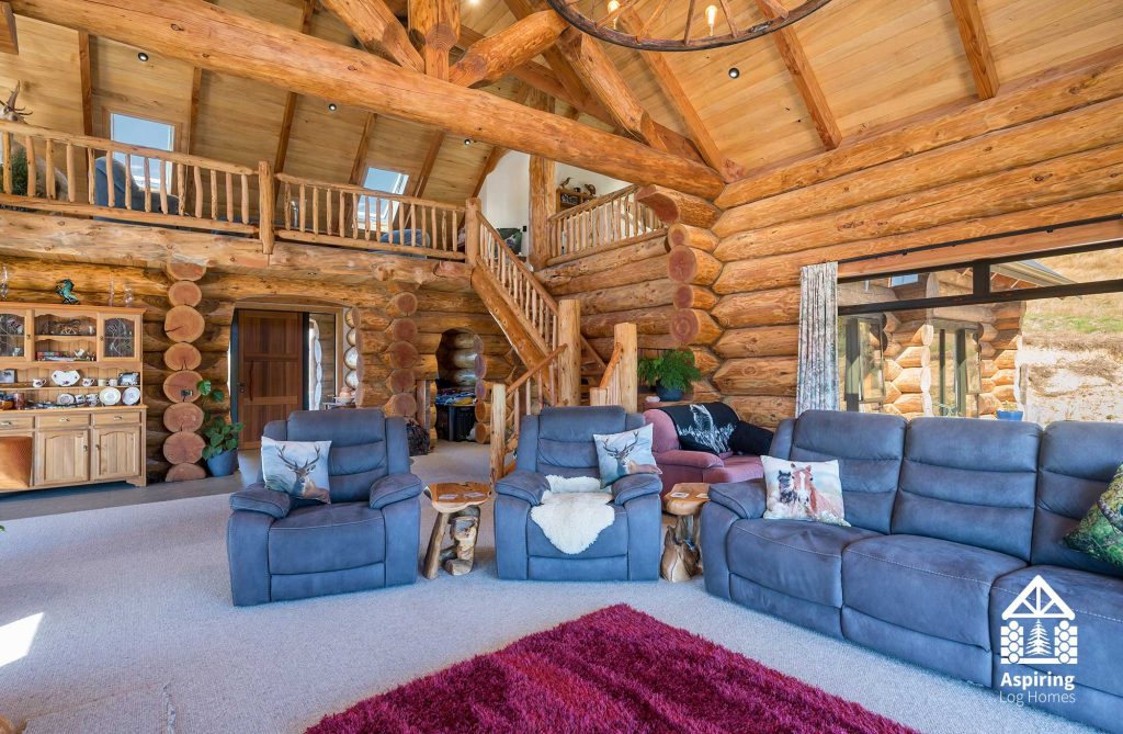 Finished Log Homes in Nelson. Aspiring Log Homes